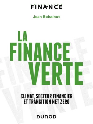 cover image of La finance verte